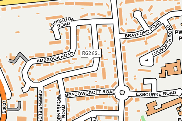 RG2 8SL map - OS OpenMap – Local (Ordnance Survey)
