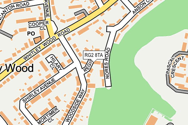 RG2 8TA map - OS OpenMap – Local (Ordnance Survey)