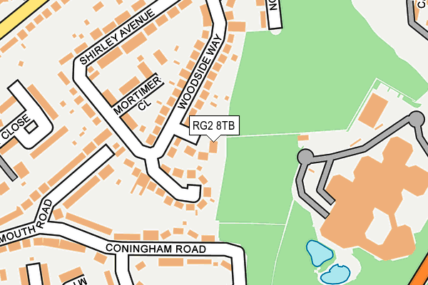 RG2 8TB map - OS OpenMap – Local (Ordnance Survey)