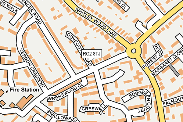 RG2 8TJ map - OS OpenMap – Local (Ordnance Survey)