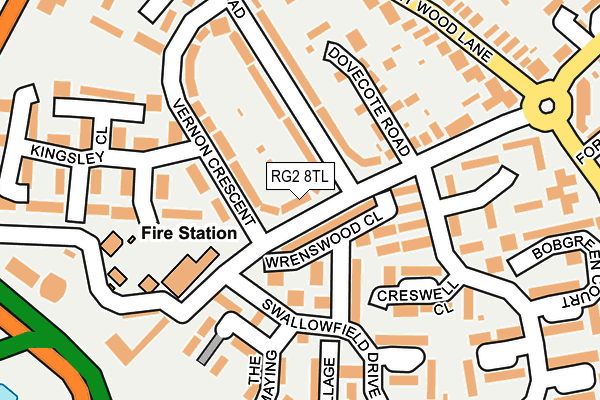 RG2 8TL map - OS OpenMap – Local (Ordnance Survey)