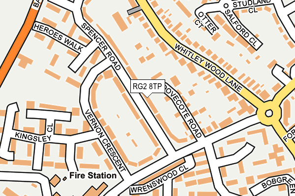 RG2 8TP map - OS OpenMap – Local (Ordnance Survey)