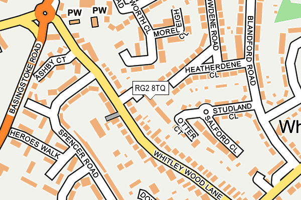 RG2 8TQ map - OS OpenMap – Local (Ordnance Survey)