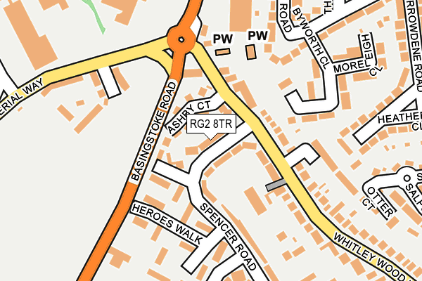 RG2 8TR map - OS OpenMap – Local (Ordnance Survey)