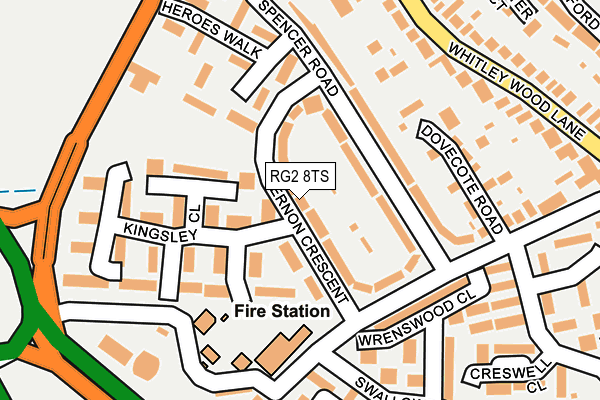 RG2 8TS map - OS OpenMap – Local (Ordnance Survey)