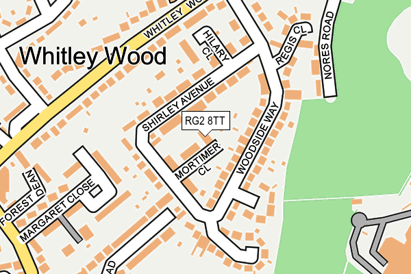 RG2 8TT map - OS OpenMap – Local (Ordnance Survey)