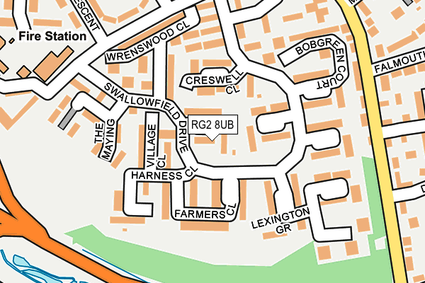 RG2 8UB map - OS OpenMap – Local (Ordnance Survey)