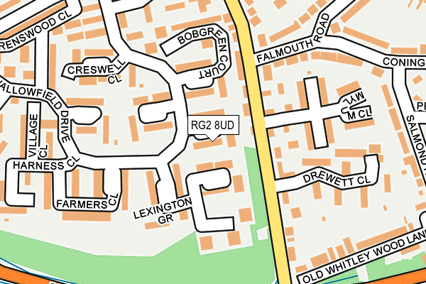 RG2 8UD map - OS OpenMap – Local (Ordnance Survey)