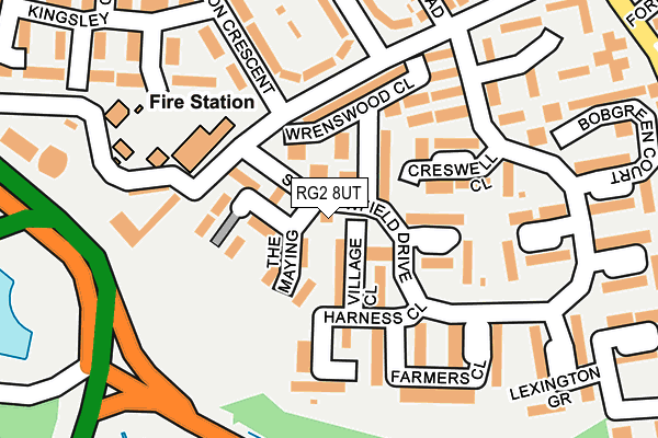 RG2 8UT map - OS OpenMap – Local (Ordnance Survey)