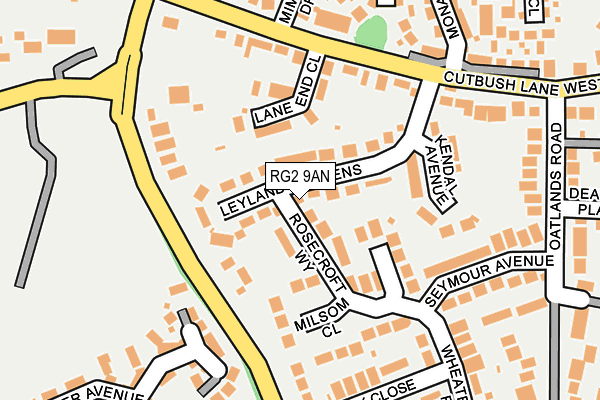 RG2 9AN map - OS OpenMap – Local (Ordnance Survey)