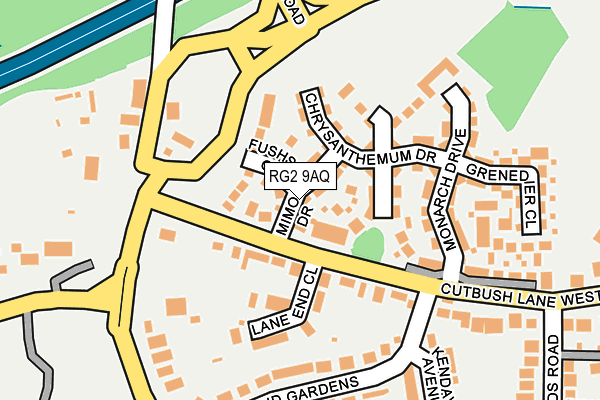 RG2 9AQ map - OS OpenMap – Local (Ordnance Survey)
