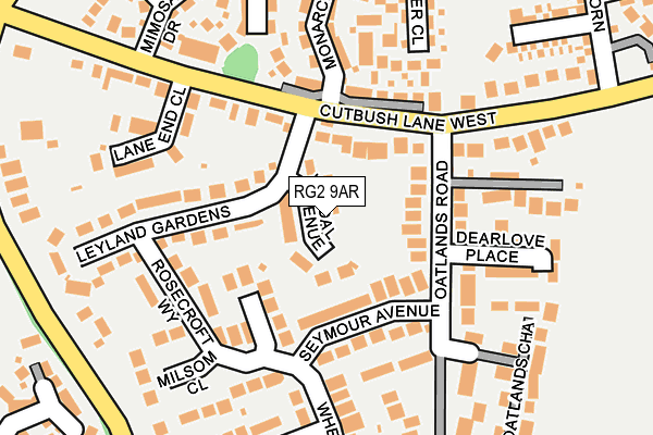 RG2 9AR map - OS OpenMap – Local (Ordnance Survey)