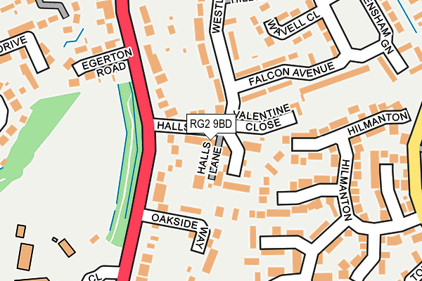 RG2 9BD map - OS OpenMap – Local (Ordnance Survey)