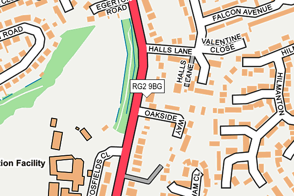 RG2 9BG map - OS OpenMap – Local (Ordnance Survey)
