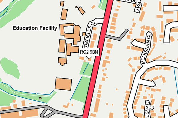 RG2 9BN map - OS OpenMap – Local (Ordnance Survey)