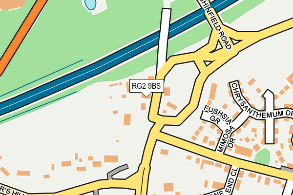 RG2 9BS map - OS OpenMap – Local (Ordnance Survey)