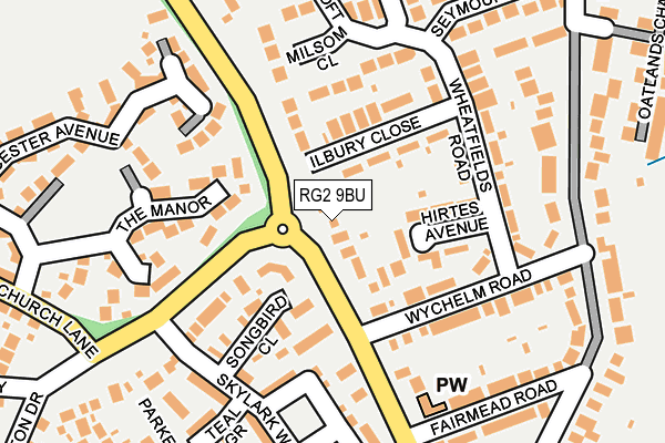 RG2 9BU map - OS OpenMap – Local (Ordnance Survey)