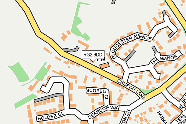 RG2 9DD map - OS OpenMap – Local (Ordnance Survey)