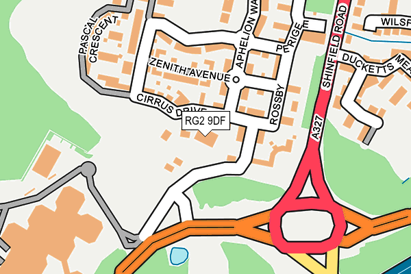 RG2 9DF map - OS OpenMap – Local (Ordnance Survey)