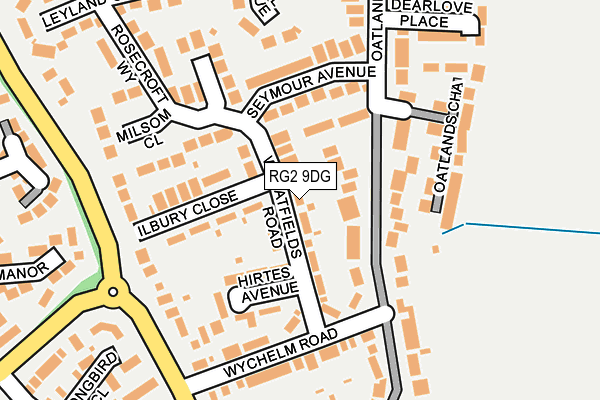 RG2 9DG map - OS OpenMap – Local (Ordnance Survey)