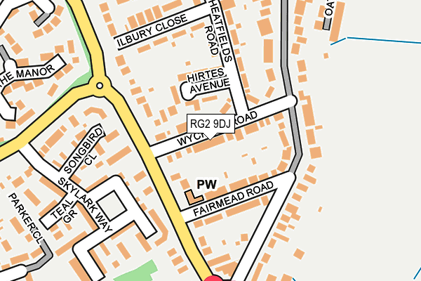 RG2 9DJ map - OS OpenMap – Local (Ordnance Survey)