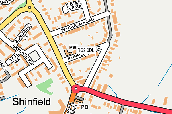 RG2 9DL map - OS OpenMap – Local (Ordnance Survey)