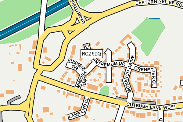 RG2 9DQ map - OS OpenMap – Local (Ordnance Survey)