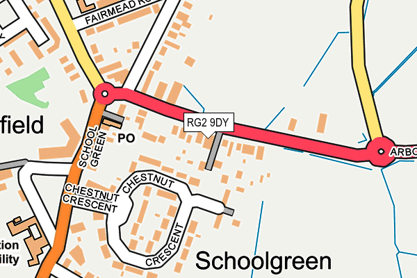 RG2 9DY map - OS OpenMap – Local (Ordnance Survey)