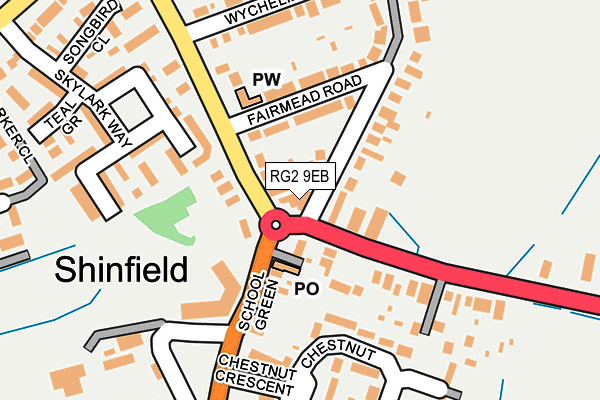 RG2 9EB map - OS OpenMap – Local (Ordnance Survey)