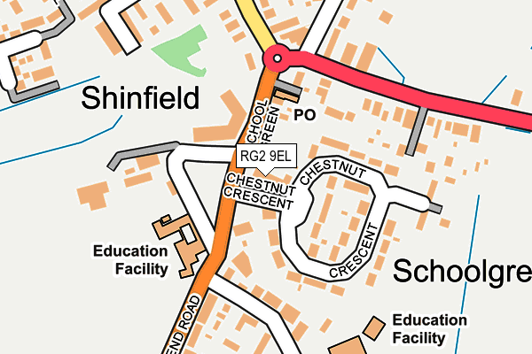 RG2 9EL map - OS OpenMap – Local (Ordnance Survey)