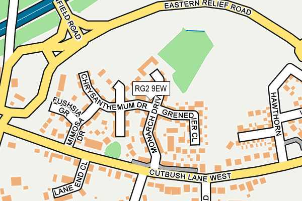 RG2 9EW map - OS OpenMap – Local (Ordnance Survey)