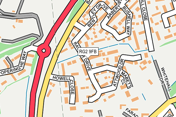 RG2 9FB map - OS OpenMap – Local (Ordnance Survey)