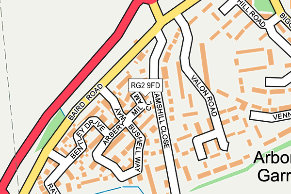 RG2 9FD map - OS OpenMap – Local (Ordnance Survey)