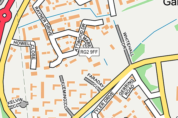 RG2 9FF map - OS OpenMap – Local (Ordnance Survey)