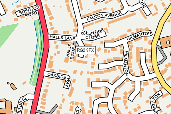 RG2 9FX map - OS OpenMap – Local (Ordnance Survey)