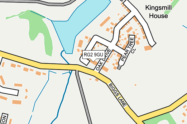 RG2 9GU map - OS OpenMap – Local (Ordnance Survey)