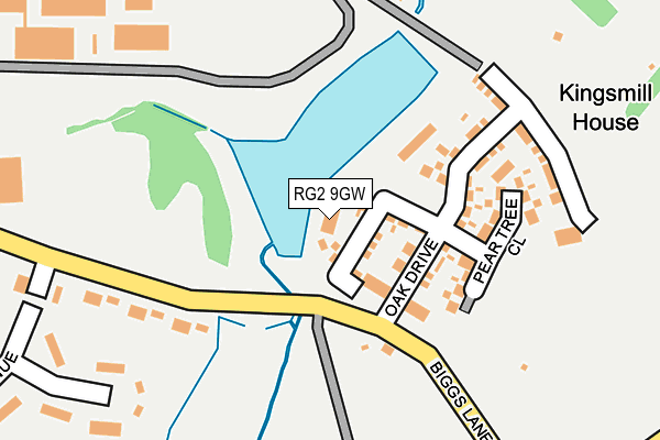 RG2 9GW map - OS OpenMap – Local (Ordnance Survey)