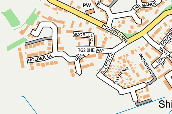 RG2 9HE map - OS OpenMap – Local (Ordnance Survey)