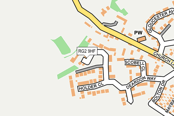 RG2 9HF map - OS OpenMap – Local (Ordnance Survey)