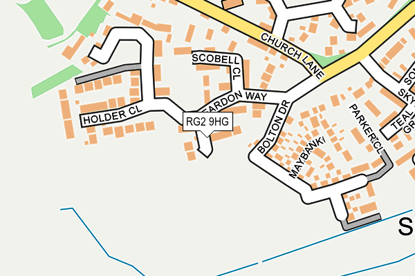 RG2 9HG map - OS OpenMap – Local (Ordnance Survey)