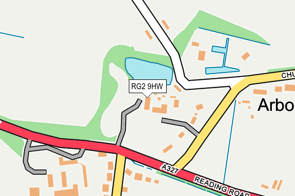 RG2 9HW map - OS OpenMap – Local (Ordnance Survey)