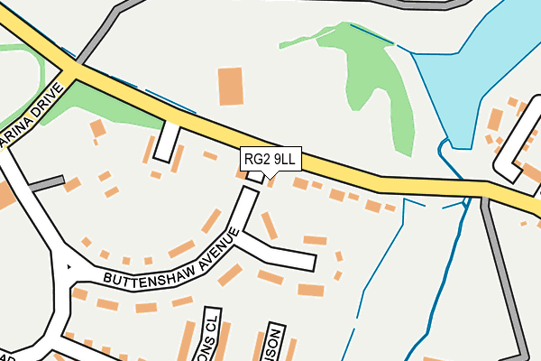 RG2 9LL map - OS OpenMap – Local (Ordnance Survey)
