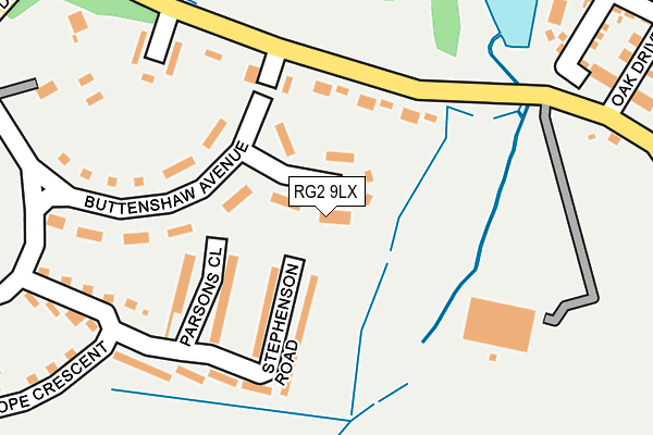 RG2 9LX map - OS OpenMap – Local (Ordnance Survey)