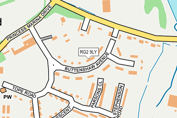 RG2 9LY map - OS OpenMap – Local (Ordnance Survey)