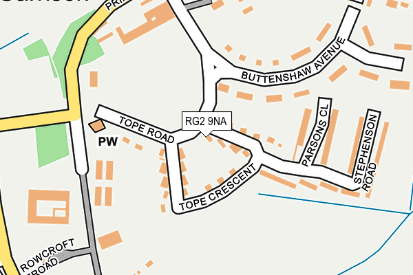 RG2 9NA map - OS OpenMap – Local (Ordnance Survey)