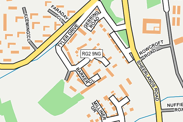 RG2 9NG map - OS OpenMap – Local (Ordnance Survey)