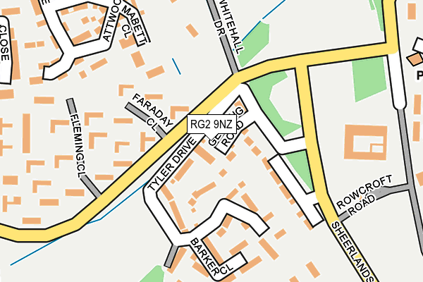 RG2 9NZ map - OS OpenMap – Local (Ordnance Survey)