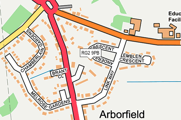 RG2 9PB map - OS OpenMap – Local (Ordnance Survey)