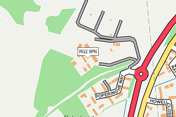 RG2 9PN map - OS OpenMap – Local (Ordnance Survey)
