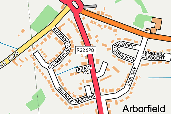 RG2 9PQ map - OS OpenMap – Local (Ordnance Survey)